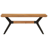 Dining Bench 110x40x46 cm Solid Wood Acacia and Steel