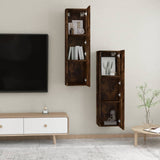 Wall-mounted TV Cabinets 2 pcs Smoked Oak 30.5x30x110 cm