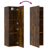 Wall-mounted TV Cabinets 2 pcs Smoked Oak 30.5x30x110 cm