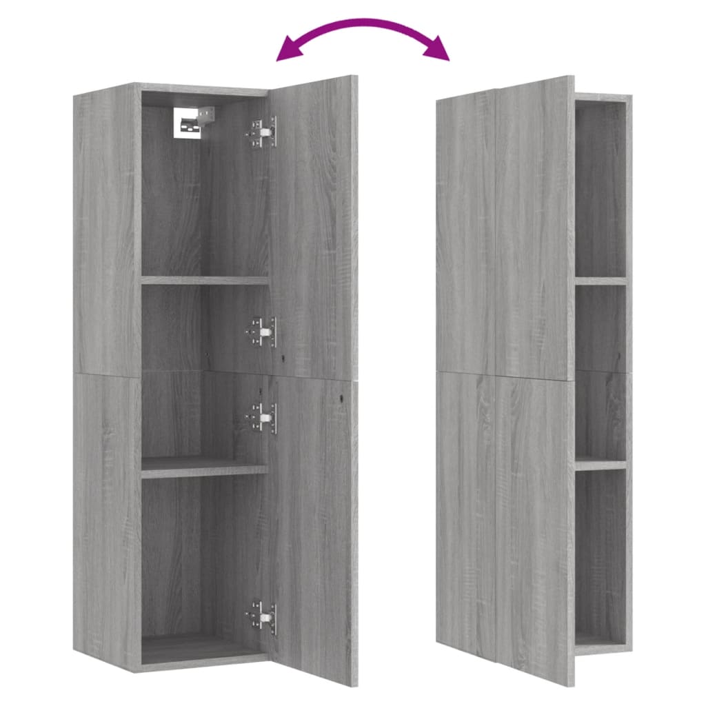 Wall-mounted TV Cabinets 2 pcs Grey Sonoma 30.5x30x110 cm