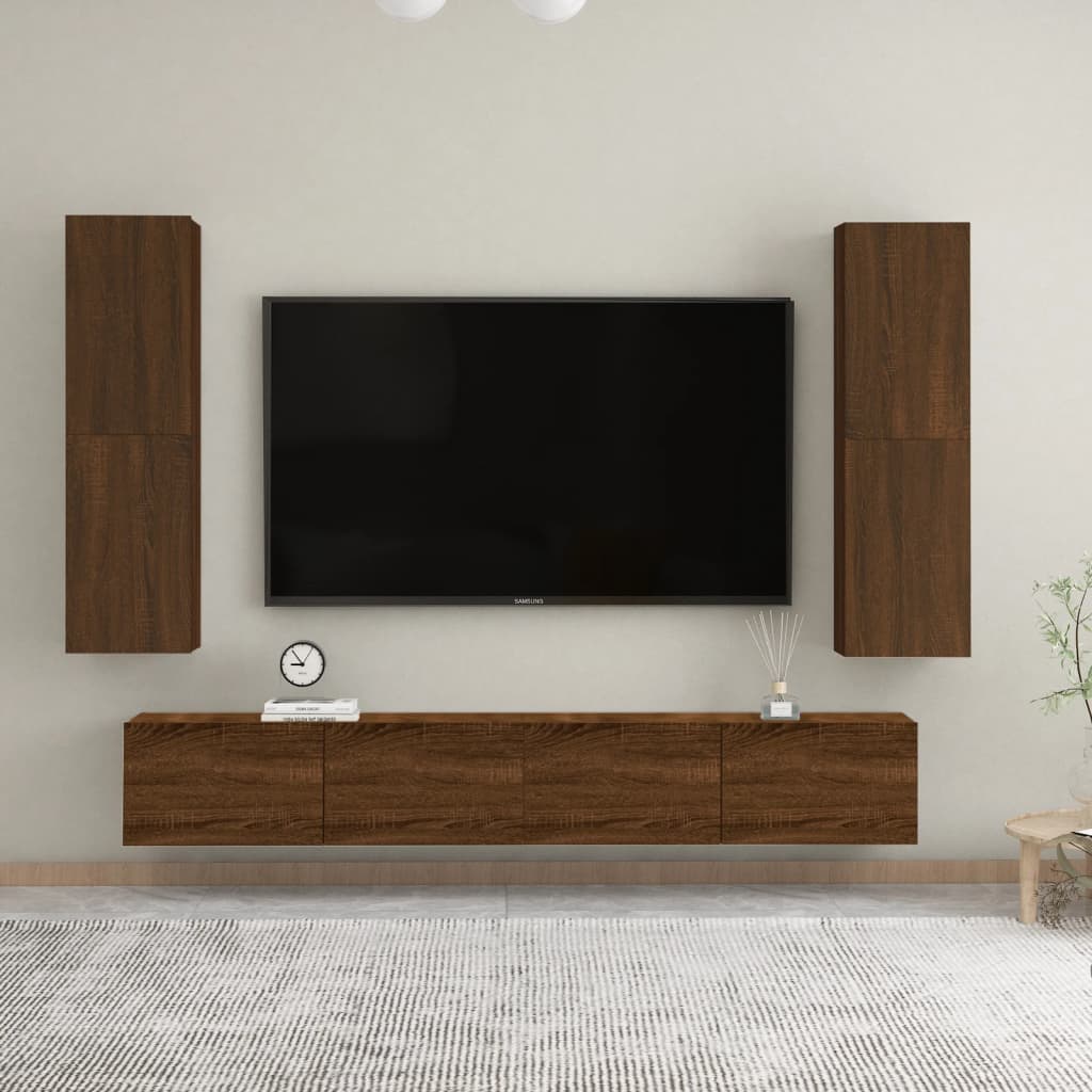 Wall-mounted TV Cabinet Brown Oak 30.5x30x110 cm