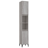 Bathroom Cabinet Grey Sonoma 30x30x190 cm Engineered Wood