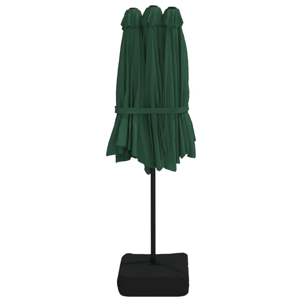 Double-Head Parasol Green 449x245 cm