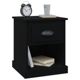 Bedside Cabinet Black 39x39x47.5 cm Engineered Wood