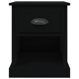 Bedside Cabinet Black 39x39x47.5 cm Engineered Wood