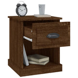 Bedside Cabinet Brown Oak 39x39x47.5 cm Engineered Wood