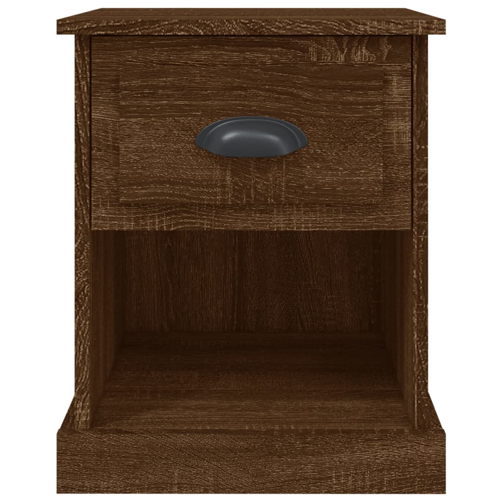 Bedside Cabinet Brown Oak 39x39x47.5 cm Engineered Wood