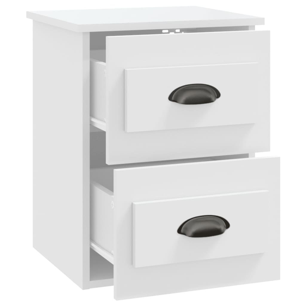 Wall-mounted Bedside Cabinets 2 pcs White 41.5x36x53cm