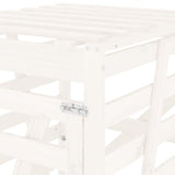 Wheelie Bin Storage White 84x90x128.5 cm Solid Wood Pine