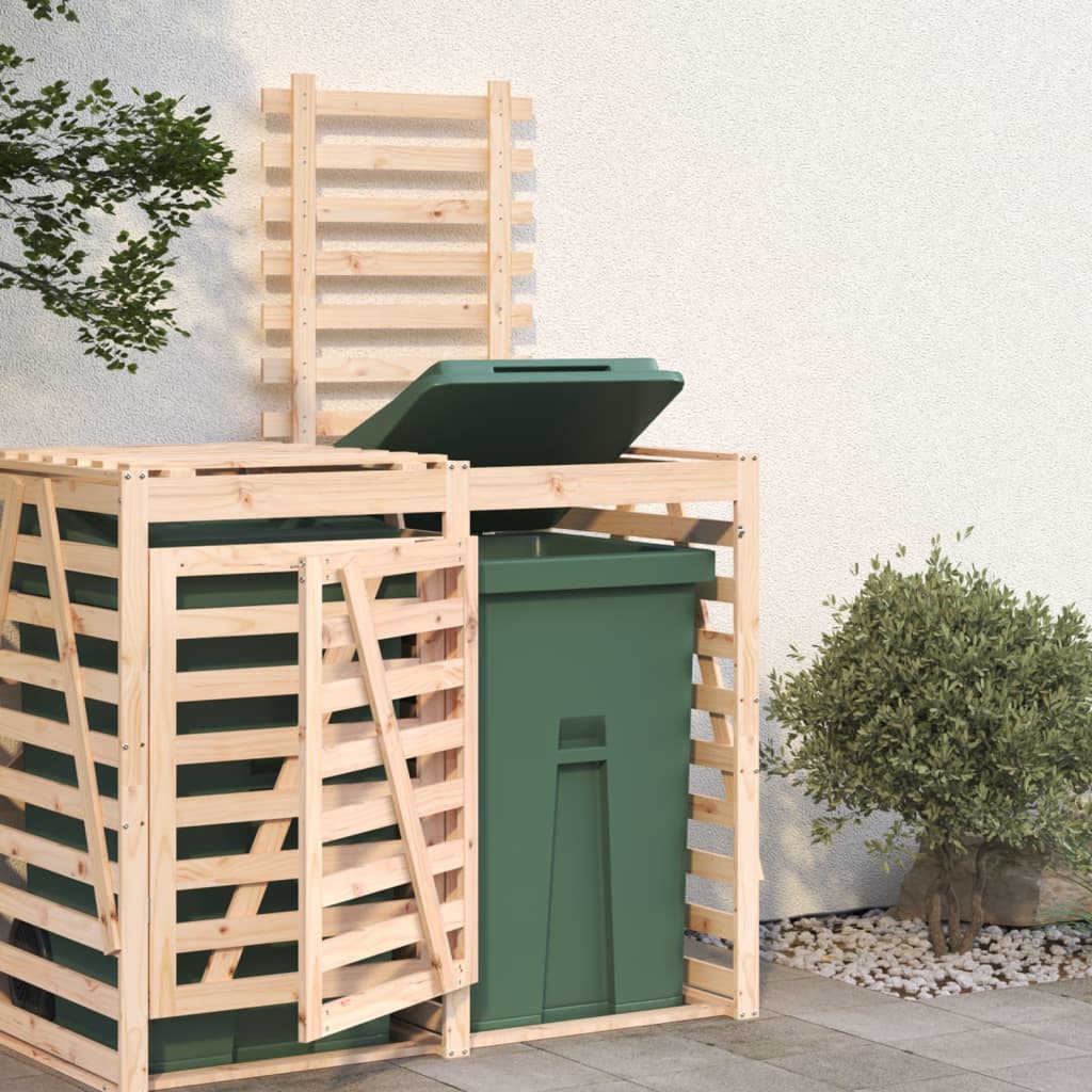 Wheelie Bin Storage Extension Solid Wood Pine