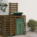 Wheelie Bin Storage Extension Honey Brown Solid Wood Pine