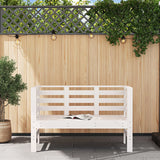 Garden Bench White 111.5x53x71 cm Solid Wood Pine