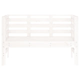 Garden Bench White 111.5x53x71 cm Solid Wood Pine