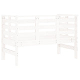 Garden Bench White 111.5x53x71 cm Solid Wood Pine