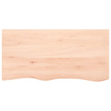 Wall Shelf 100x50x2 cm Untreated Solid Wood Oak