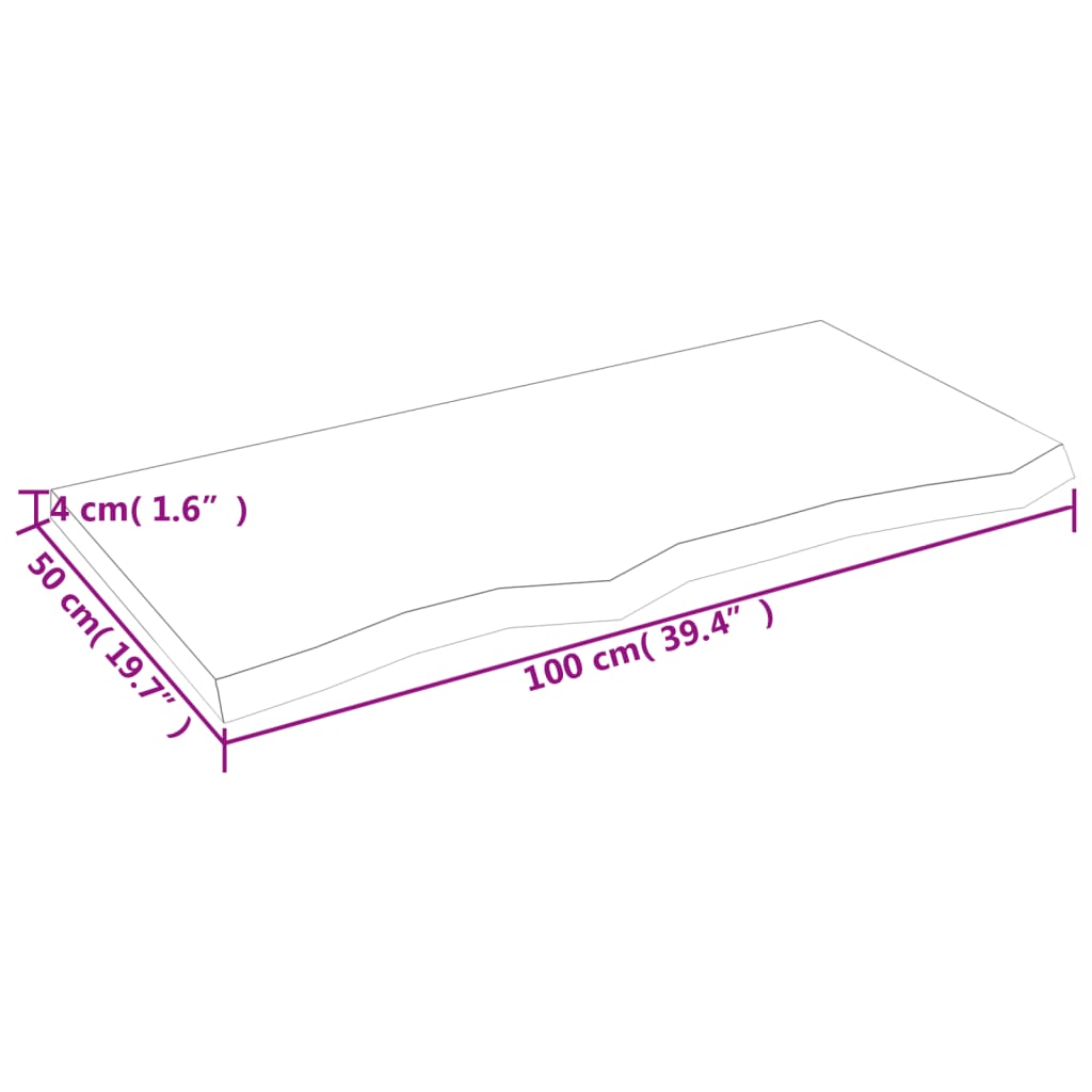 Wall Shelf 100x50x(2-4) cm Untreated Solid Wood Oak