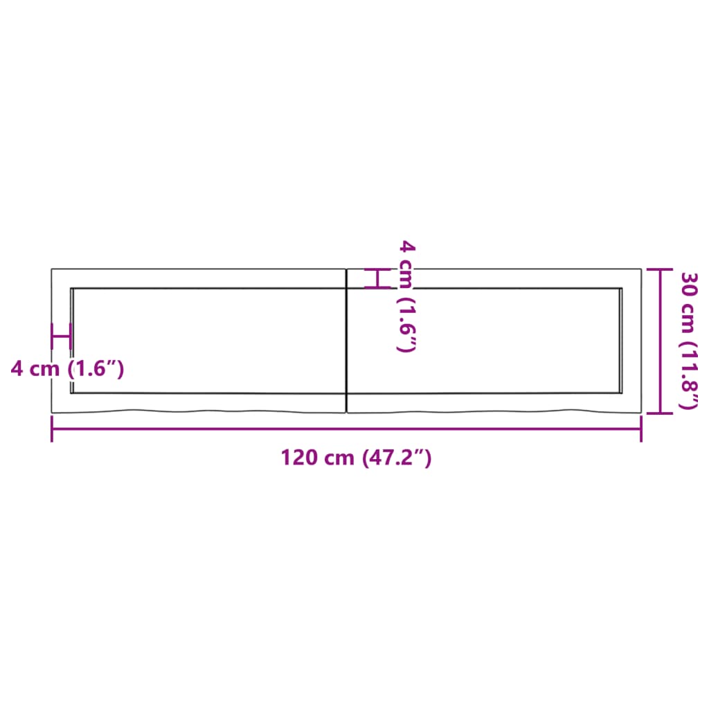 Wall Shelf 120x30x(2-6) cm Untreated Solid Wood Oak