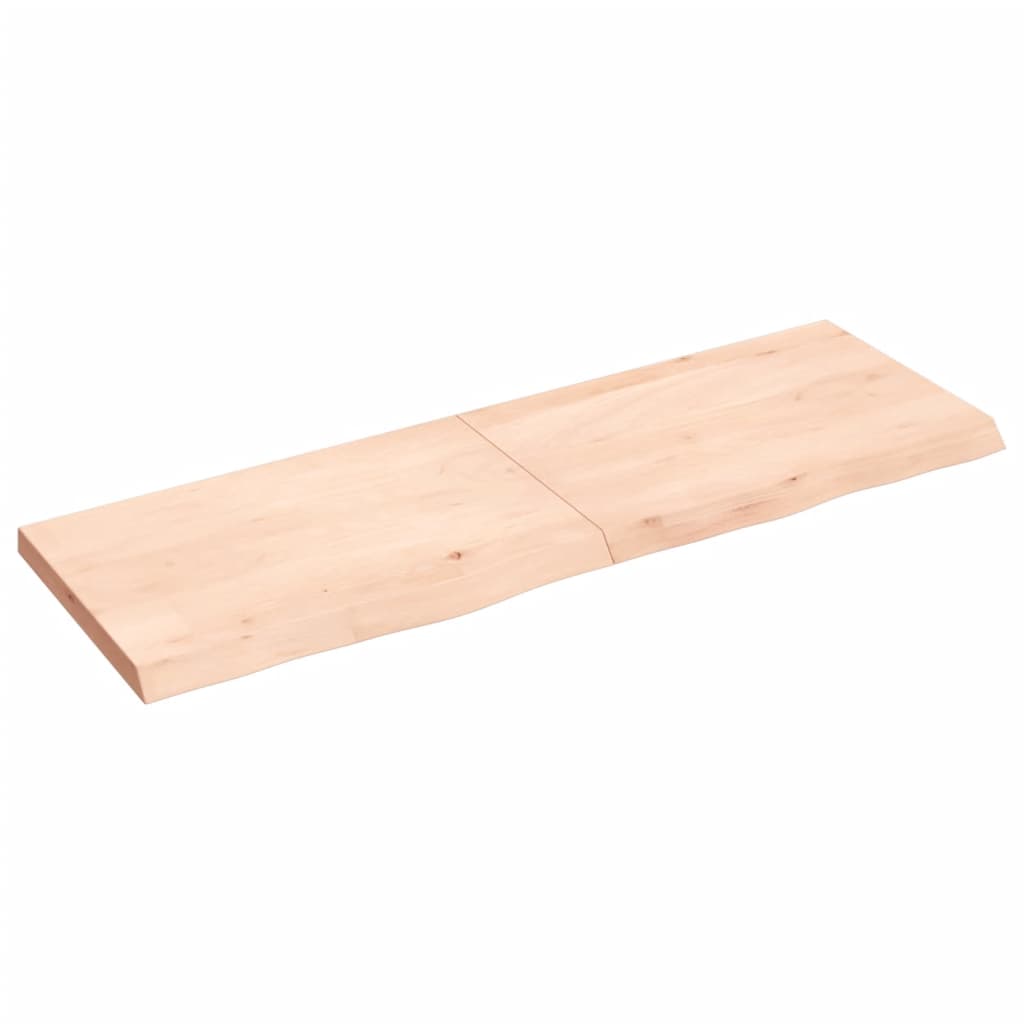 Wall Shelf 120x40x(2-4) cm Untreated Solid Wood Oak