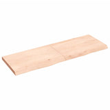 Wall Shelf 120x40x(2-4) cm Untreated Solid Wood Oak