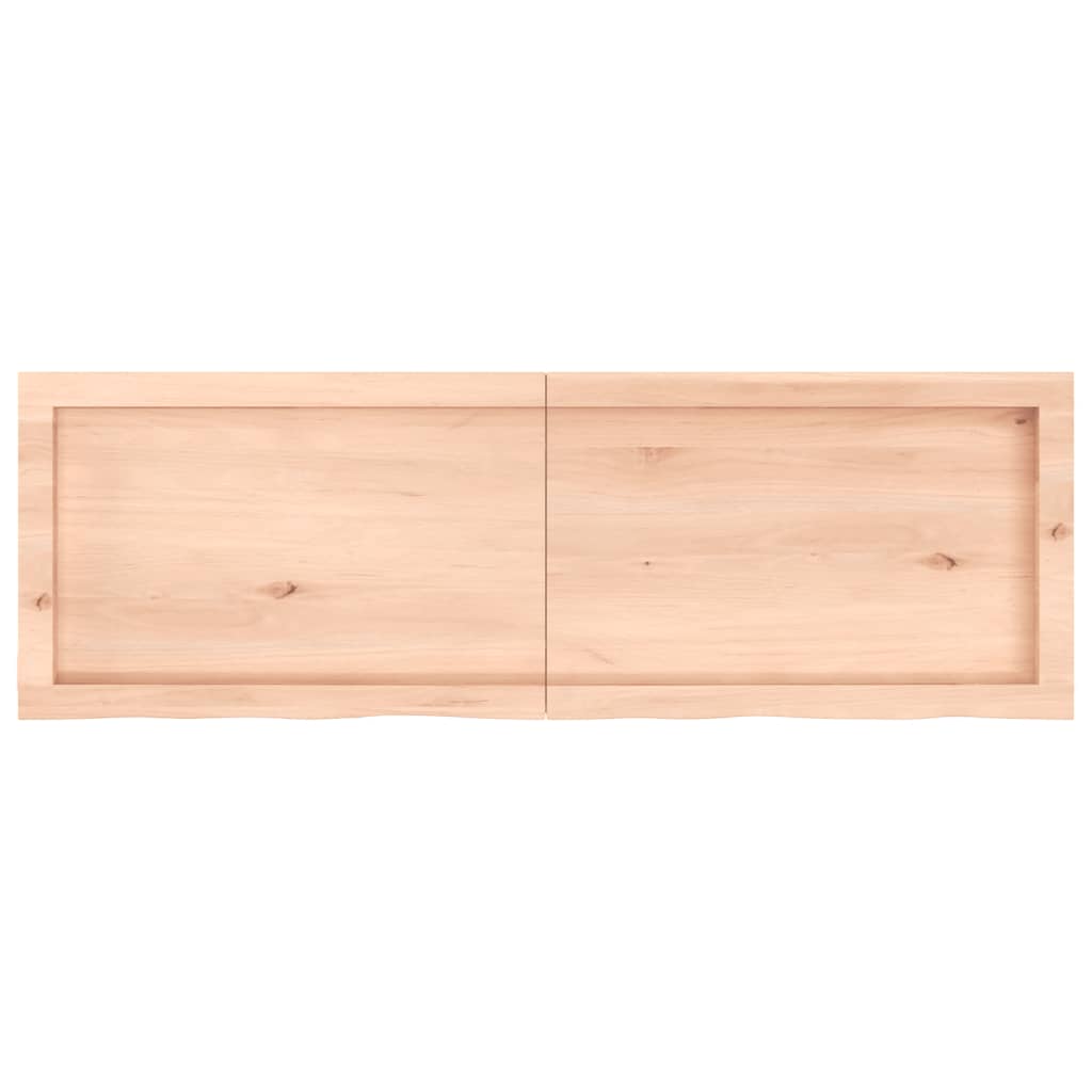 Wall Shelf 120x40x(2-4) cm Untreated Solid Wood Oak