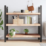 Wall Shelf 120x50x(2-6) cm Untreated Solid Wood Oak