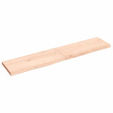 Wall Shelf 140x30x(2-4) cm Untreated Solid Wood Oak