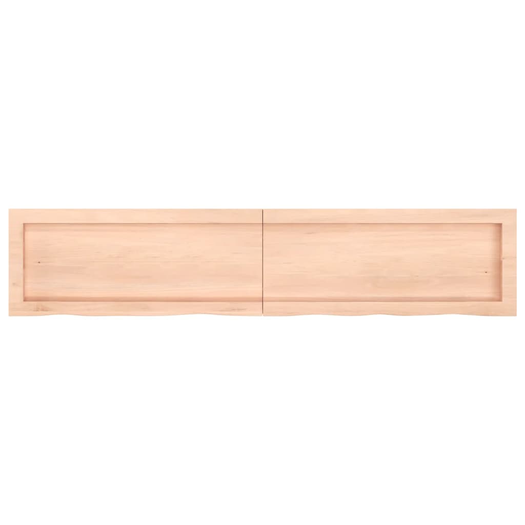 Wall Shelf 140x30x(2-4) cm Untreated Solid Wood Oak