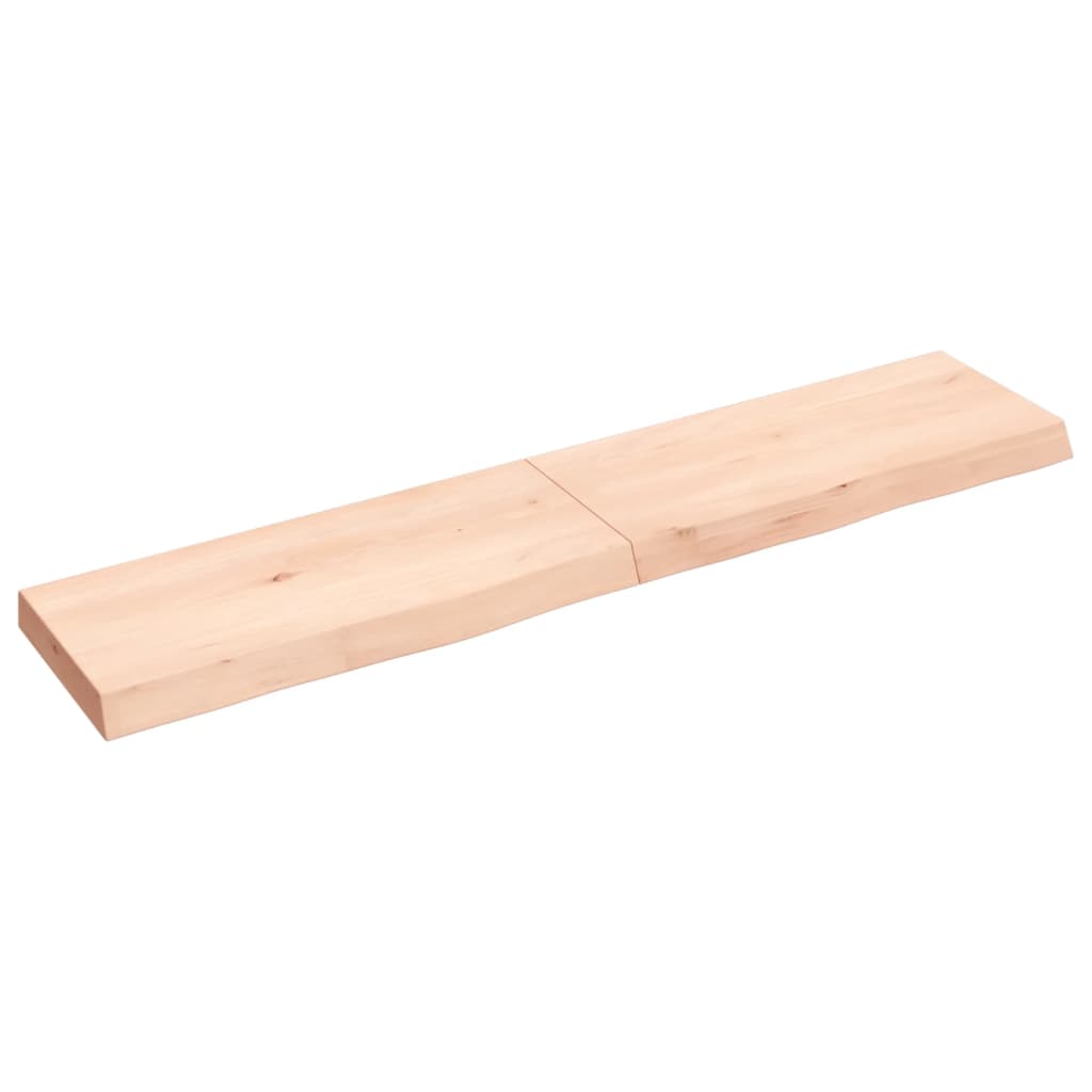 Wall Shelf 140x30x(2-6) cm Untreated Solid Wood Oak