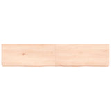 Wall Shelf 140x30x(2-6) cm Untreated Solid Wood Oak