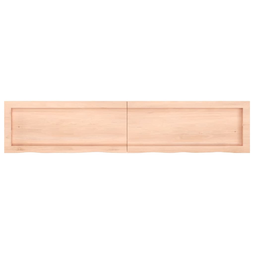 Wall Shelf 140x30x(2-6) cm Untreated Solid Wood Oak