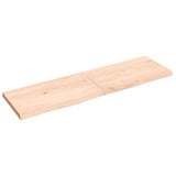 Wall Shelf 140x40x(2-4) cm Untreated Solid Wood Oak