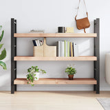 Wall Shelf 140x40x(2-6) cm Untreated Solid Wood Oak