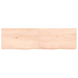 Wall Shelf 140x40x(2-6) cm Untreated Solid Wood Oak