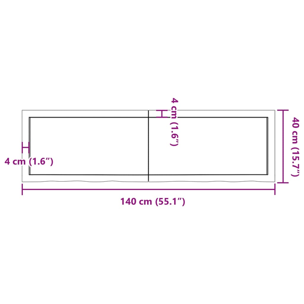 Wall Shelf 140x40x(2-6) cm Untreated Solid Wood Oak