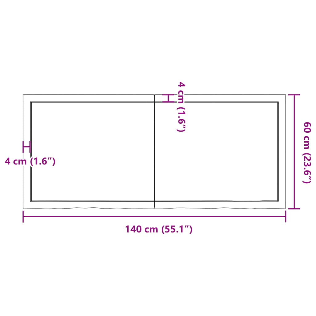 Wall Shelf 140x60x(2-6) cm Untreated Solid Wood Oak