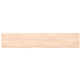 Wall Shelf 160x30x(2-4) cm Untreated Solid Wood Oak