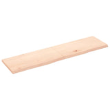 Wall Shelf 160x40x(2-4) cm Untreated Solid Wood Oak