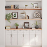 Wall Shelf 160x40x(2-4) cm Untreated Solid Wood Oak