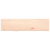 Wall Shelf 160x40x(2-4) cm Untreated Solid Wood Oak