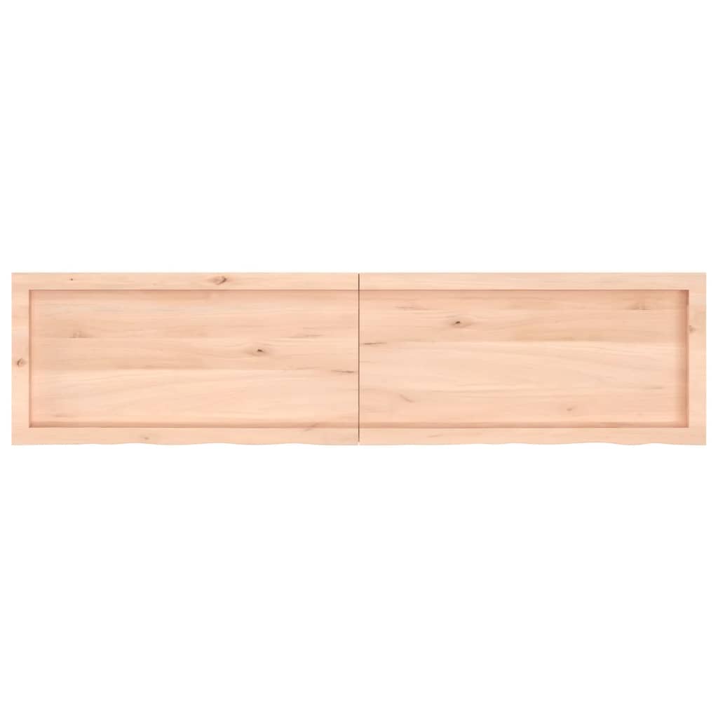 Wall Shelf 160x40x(2-4) cm Untreated Solid Wood Oak