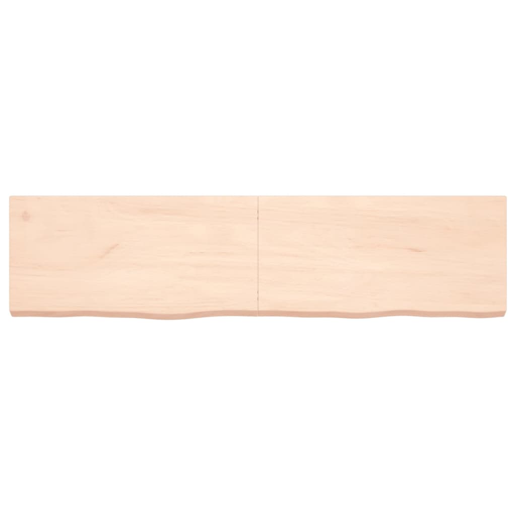 Wall Shelf 160x40x(2-6) cm Untreated Solid Wood Oak