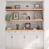 Wall Shelf 160x50x(2-6) cm Untreated Solid Wood Oak