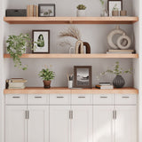 Wall Shelf 160x50x(2-6) cm Untreated Solid Wood Oak