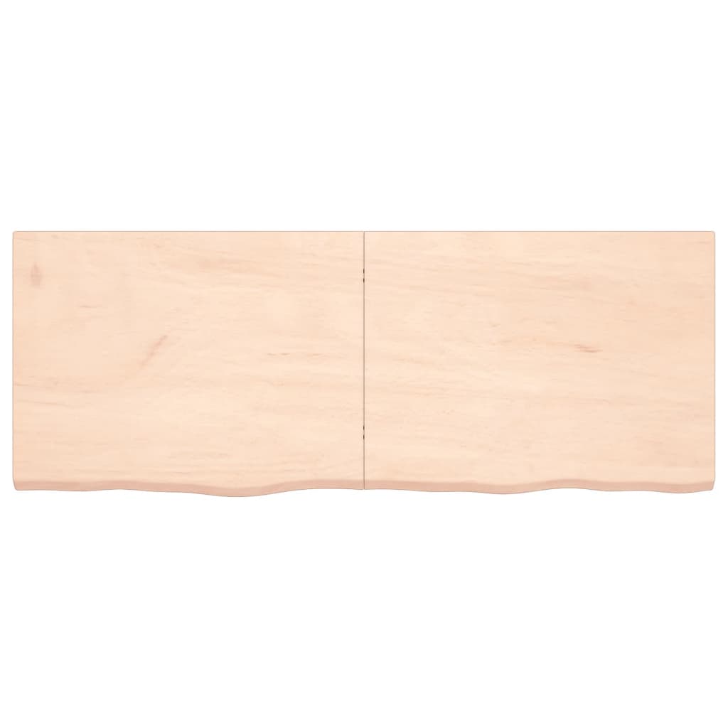 Wall Shelf 160x60x(2-4) cm Untreated Solid Wood Oak