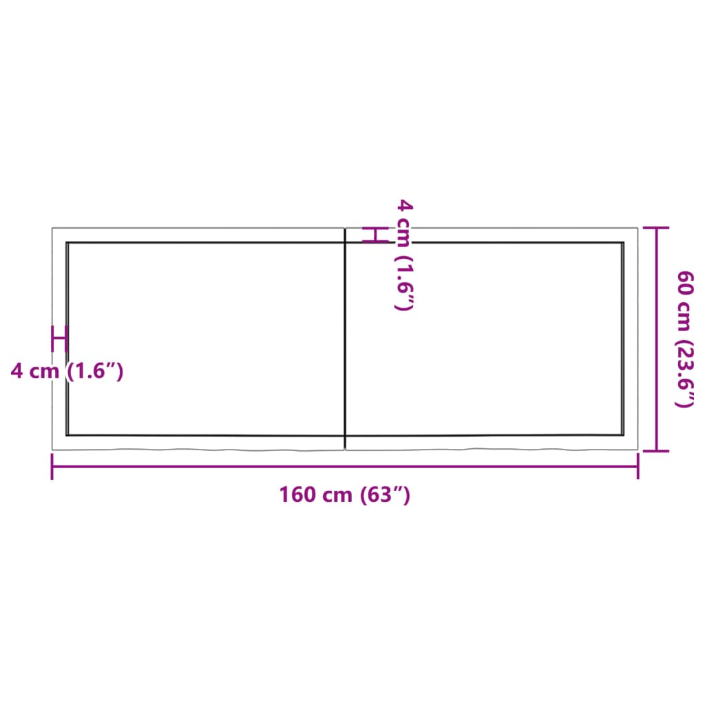 Wall Shelf 160x60x(2-6) cm Untreated Solid Wood Oak