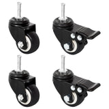 Wheels for Planter 4 pcs Black 8x3.5x8 cm Iron