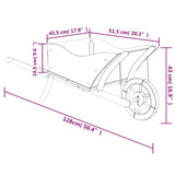 Wheelbarrow Planter 128x45.5x43 cm Solid Wood Fir