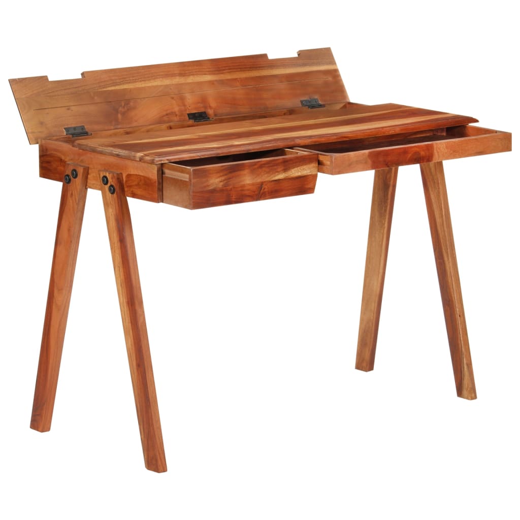 Writing Desk with Drawer 110x50x77 cm Solid Wood Acacia