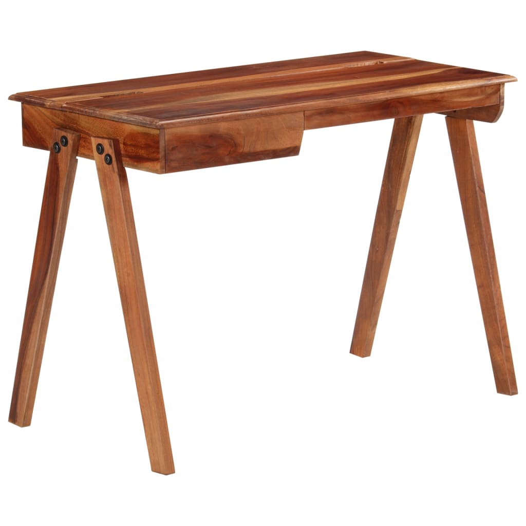 Writing Desk with Drawer 110x50x77 cm Solid Wood Acacia