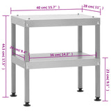 Table for Oven Smoker 40x28x44.5 cm Galvanised steel